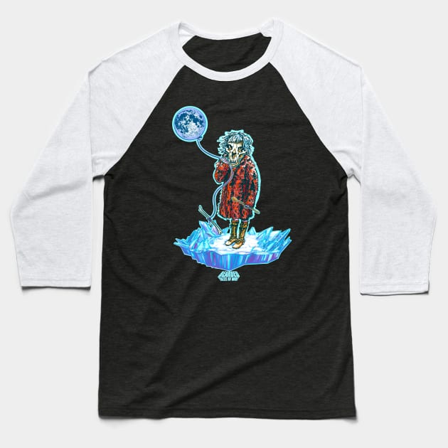 Bone Moon Baseball T-Shirt by Bearded Tales Of Woe